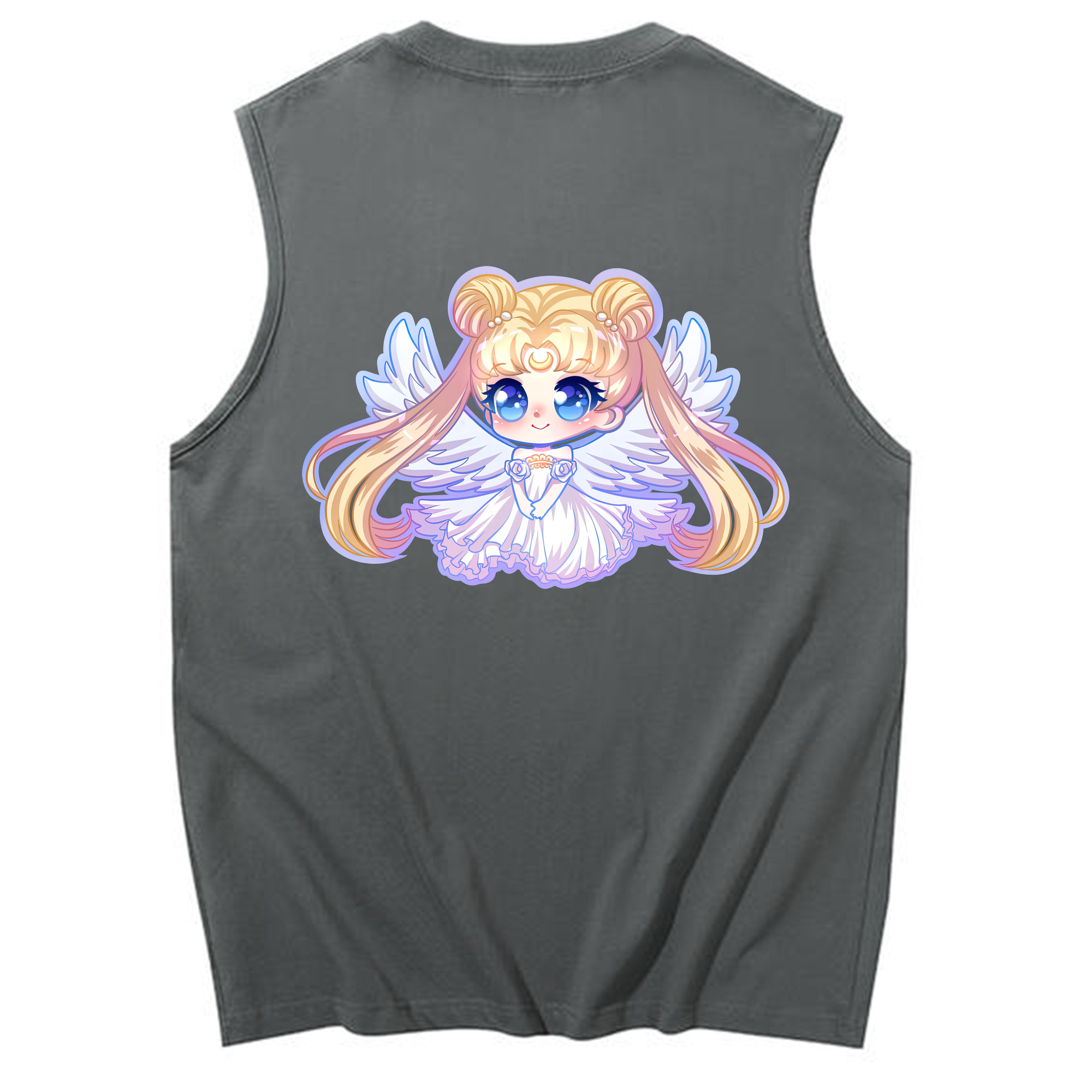 （画像用） 美少女戦士セーラームーン 愛野 美奈子 あいの みなこ Sailor Moon Aino Minako コットン100％タンクトップ（背面プリント）